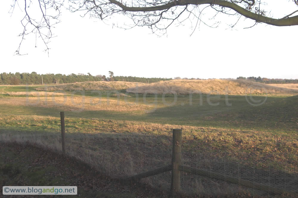 Burial mounds from viewing platform